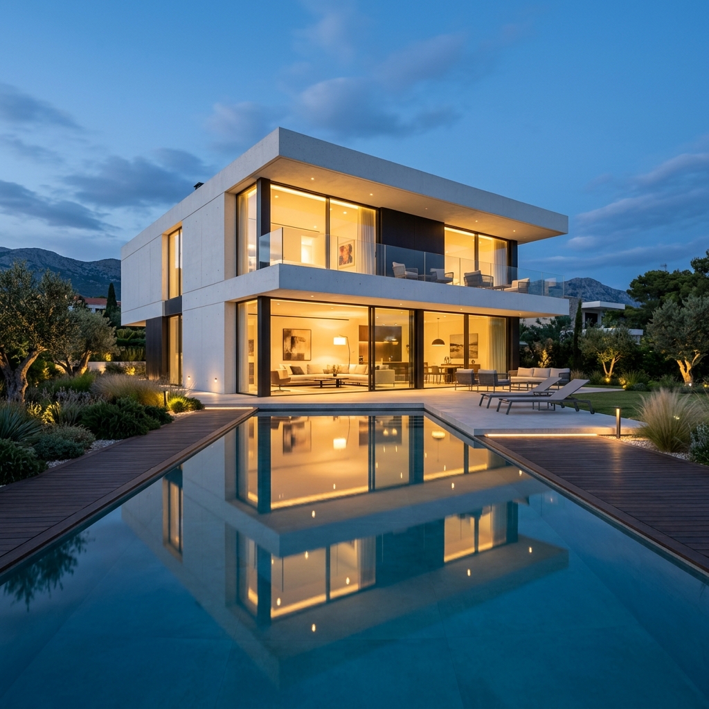 Luxury modern architectural villa